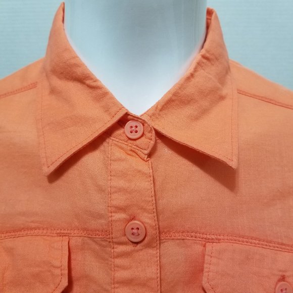 Columbia top Small Camp Henry Solid Long Sleeve button up down 100% cotton - Picture 5 of 15